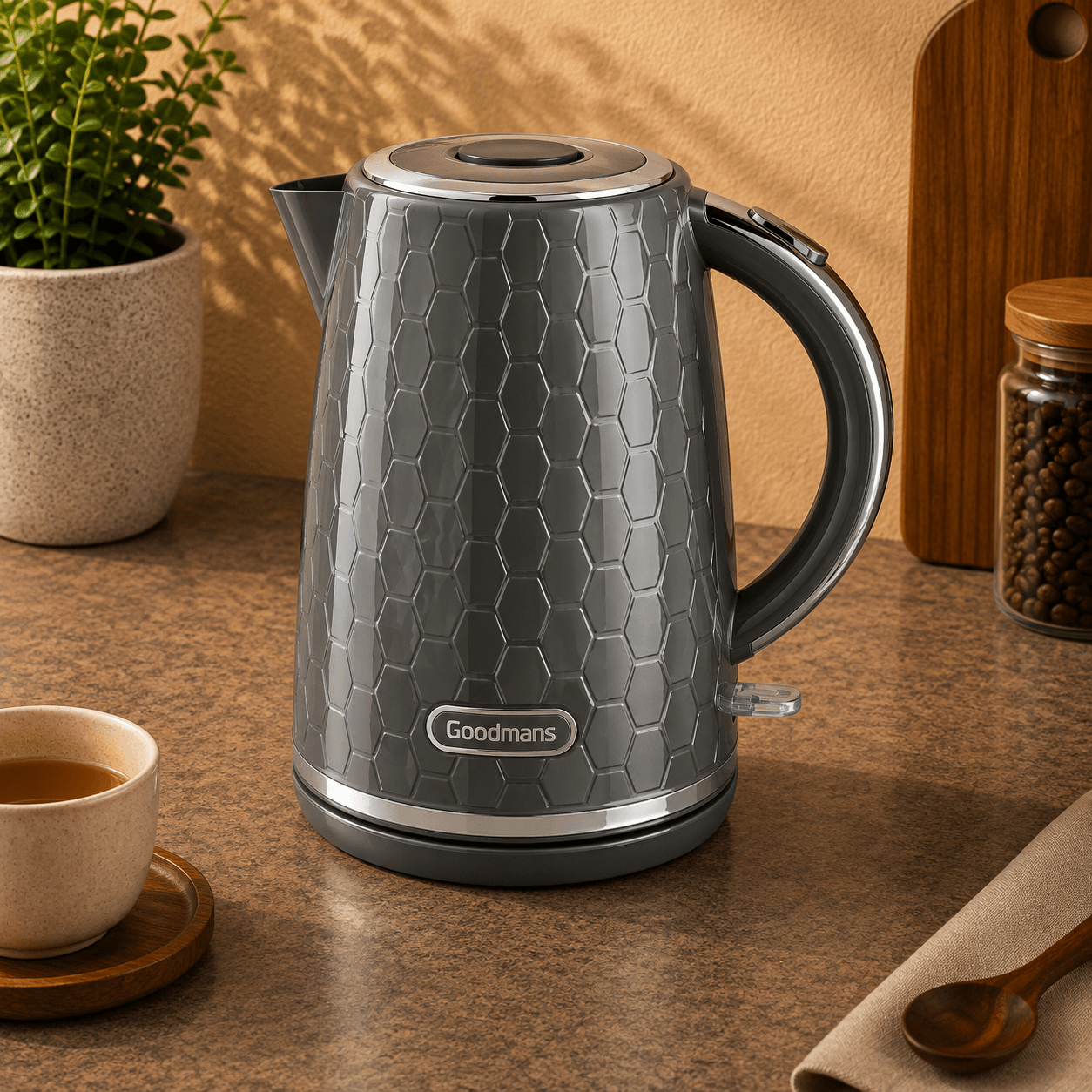 GOODMANS HEX Kettle (Grey / SS) (386685)