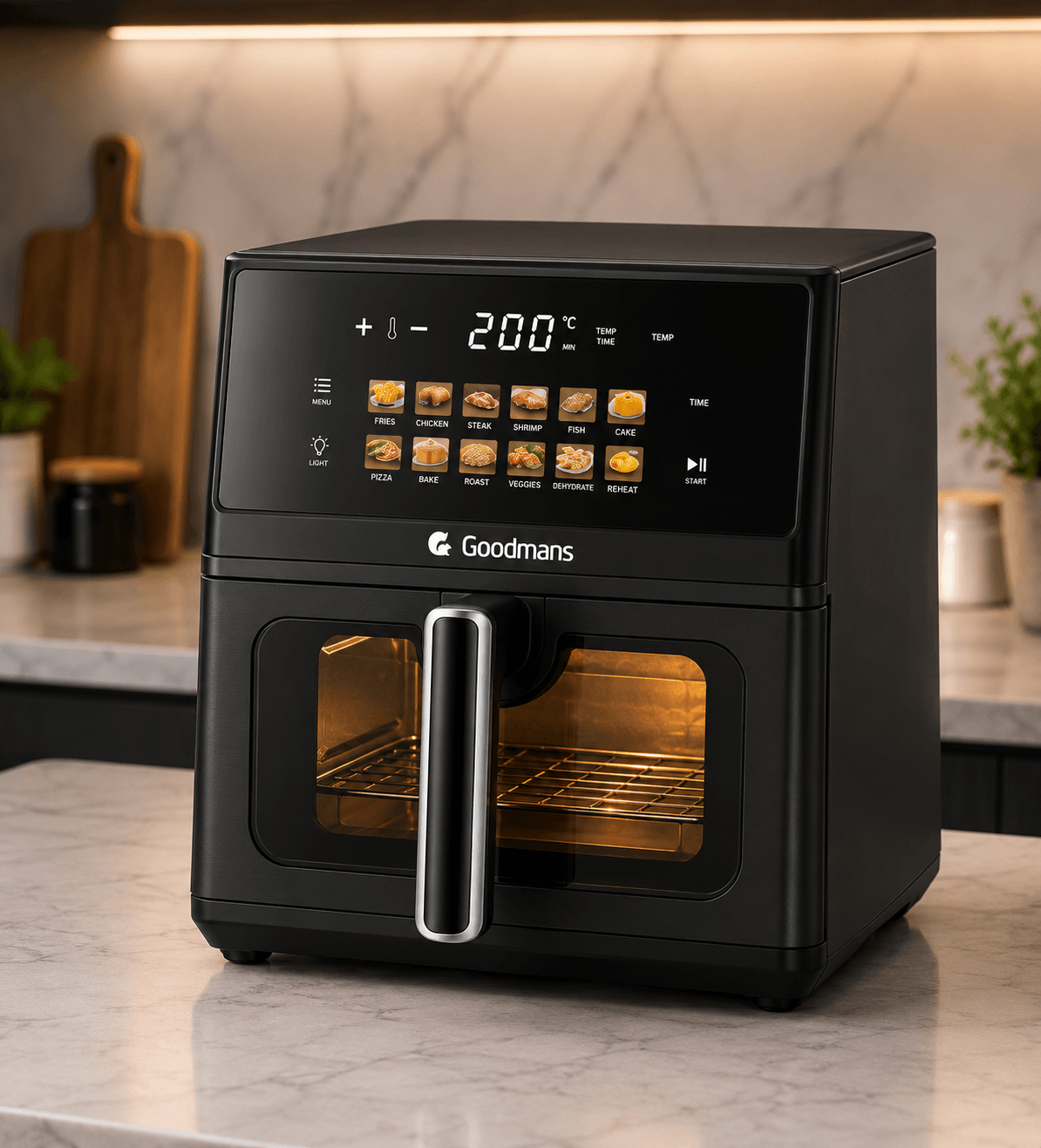 Goodmans 6L Square Profile Digital Air Fryer